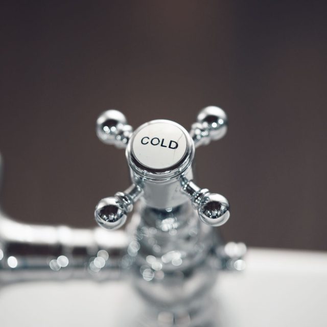 Chrome cross-head cold pillar tap
