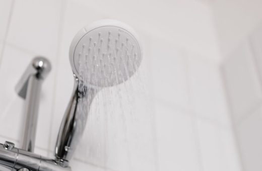 Shower head with running water