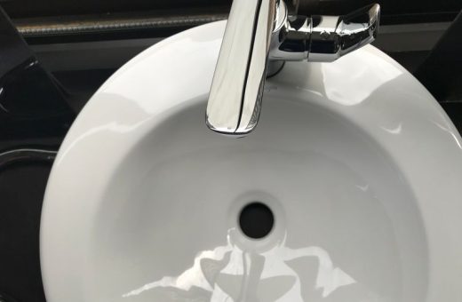 Chrome basin mixer